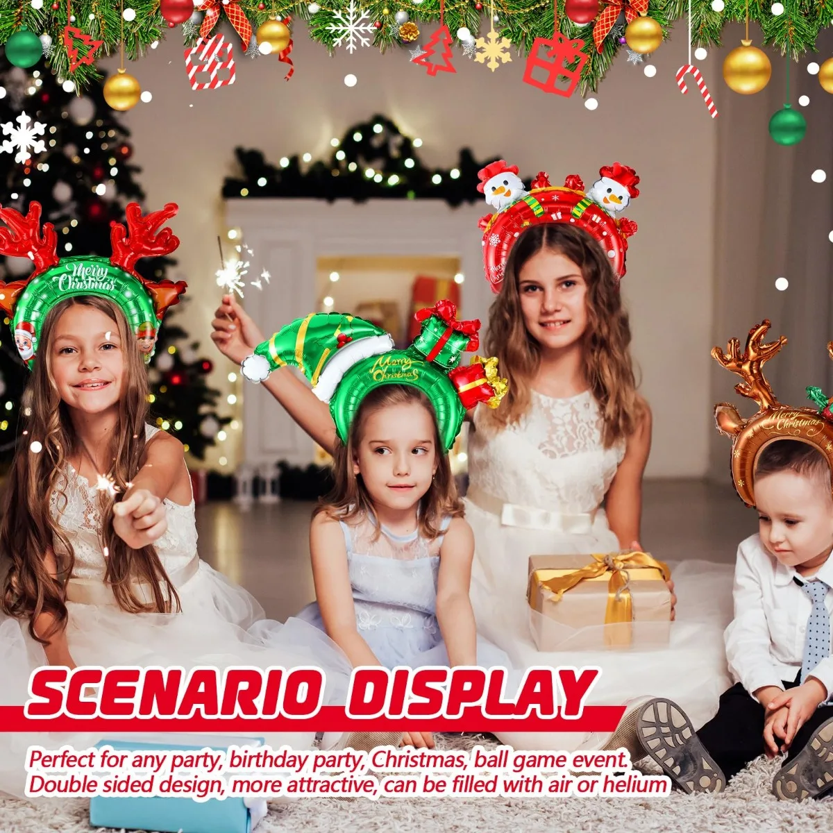 Christmas Inflatable Headbands - Reindeer Antlers Headband บทวิจารณ์และราคา
