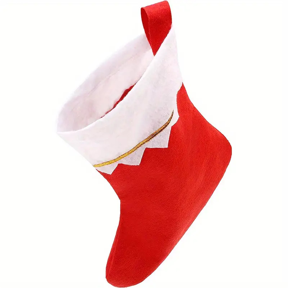 12pcs Red Felt ถุงน่องคริสต์มา - Christmas Stocking Hanging บทวิจารณ์และราคา