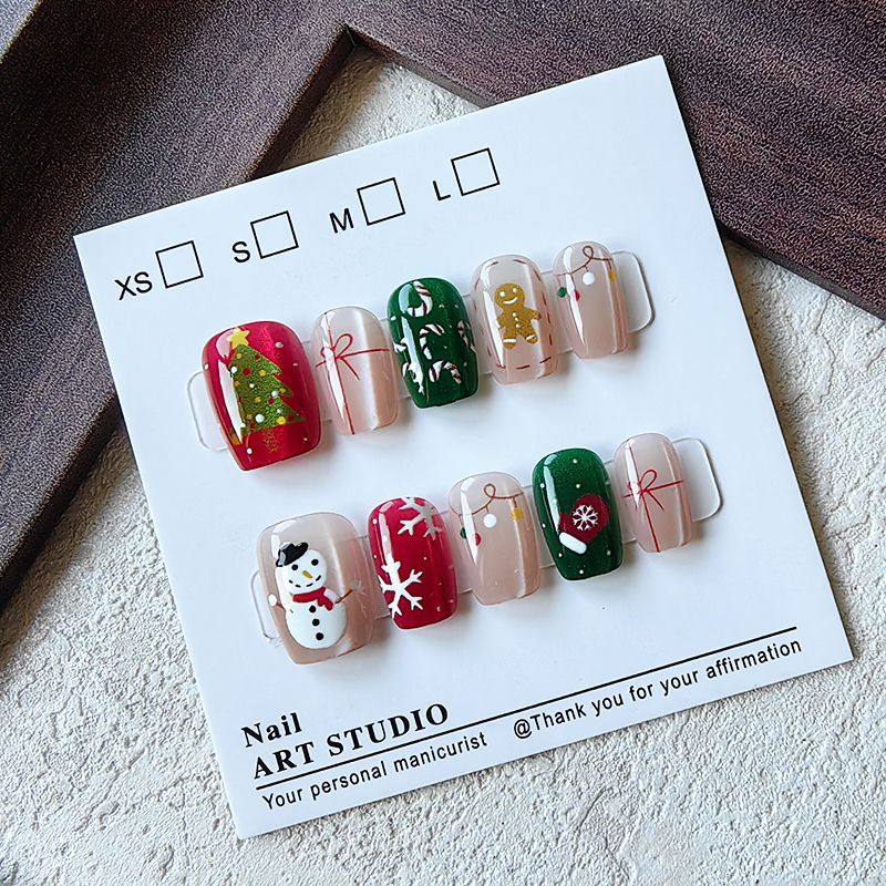 เล็บปลอมคริสต์มาสแบบกดติดครึ่ง - Christmas Tree Artificial บทวิจารณ์และราคา