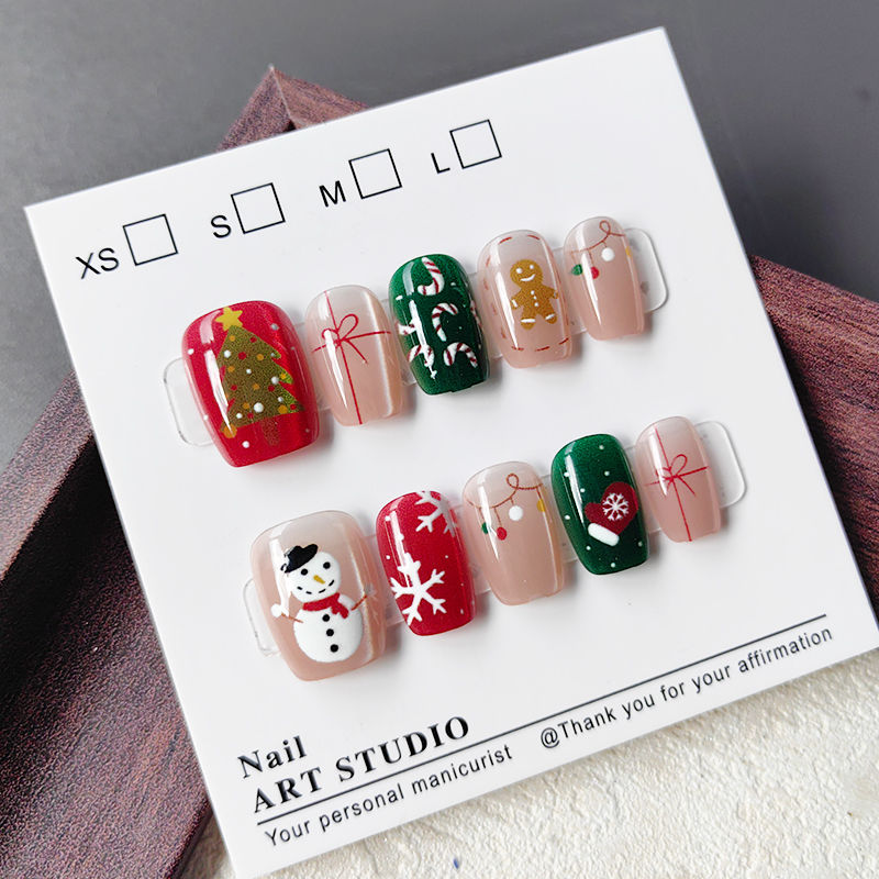 เล็บปลอมคริสต์มาสแบบกดติดครึ่ง - Christmas Tree Artificial บทวิจารณ์และราคา