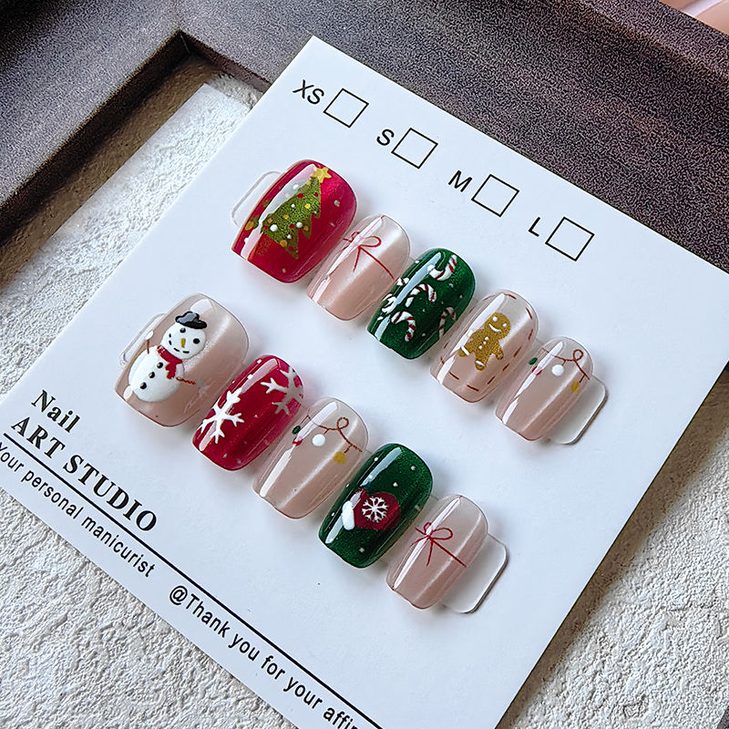 เล็บปลอมคริสต์มาสแบบกดติดครึ่ง - Christmas Tree Artificial บทวิจารณ์และราคา