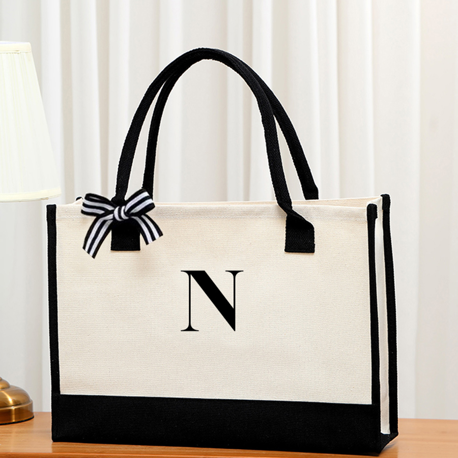 ผ้าใบเรียบง่าย Tote กระเป๋าผู้ - Ribbon Bow Gift บทวิจารณ์และราคา