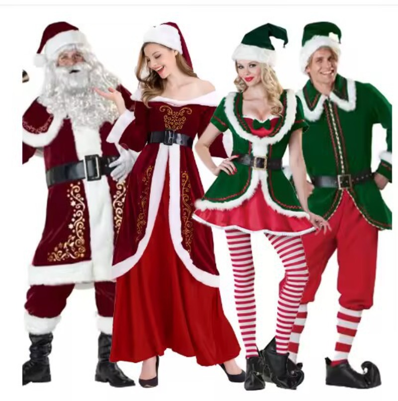 ชุดซานตาคลอสสำหรับผู้หญิงผู้ชา - Elf Costume Christmas บทวิจารณ์และราคา