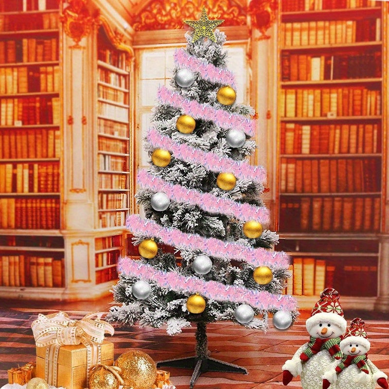 พวงมาลัยคริสต์มาสสีชมพูยาว 13  - Tinsel Garland Decoration บทวิจารณ์และราคา
