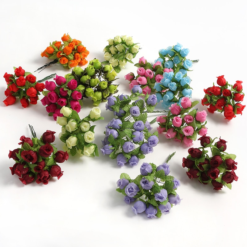 12/36/72/144PCS ดอกกุหลาบดอกไม - Christmas Wreath Fake บทวิจารณ์และราคา