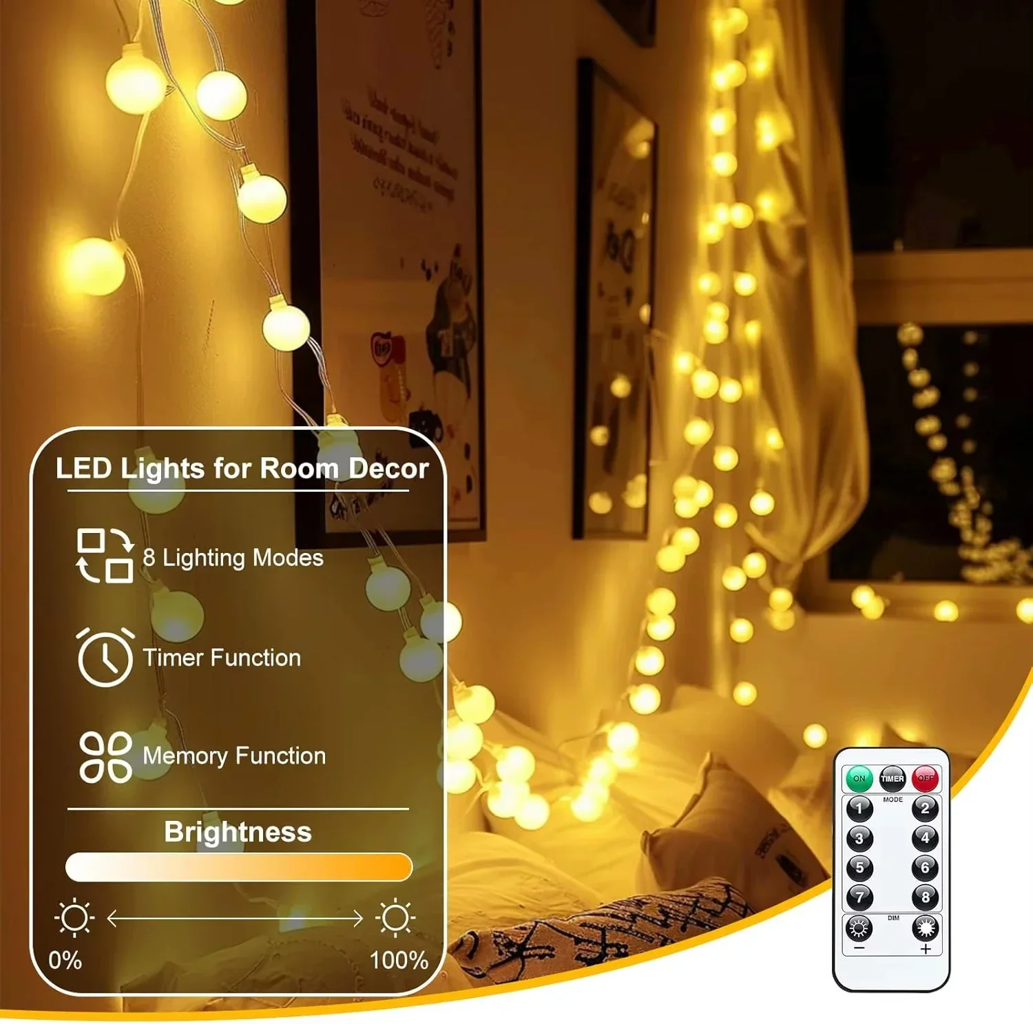USB LED String ไฟ 6M 10M Warm  - Led Fairy String Lights บทวิจารณ์และราคา