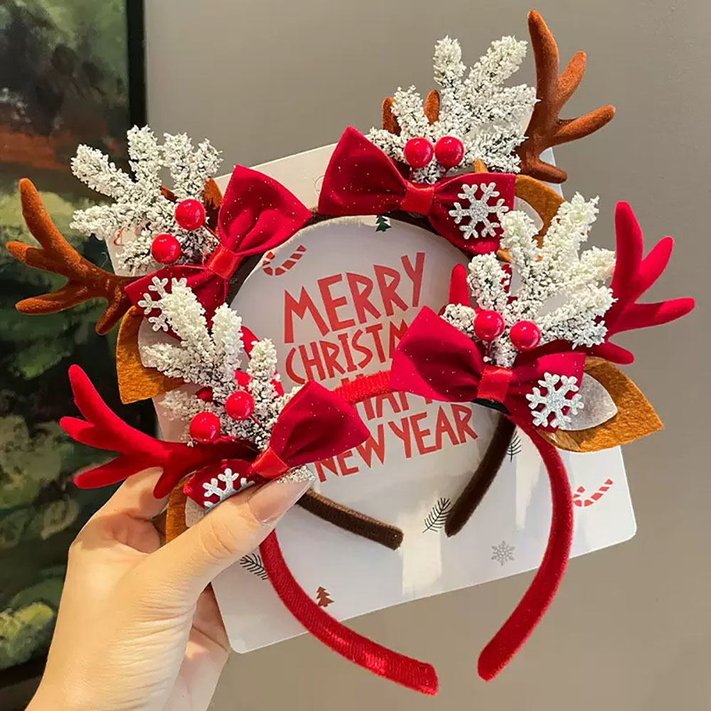 ที่คาดผมกำมะหยี่น่ารัก ที่คาดผ - Reindeer Antlers Headband บทวิจารณ์และราคา