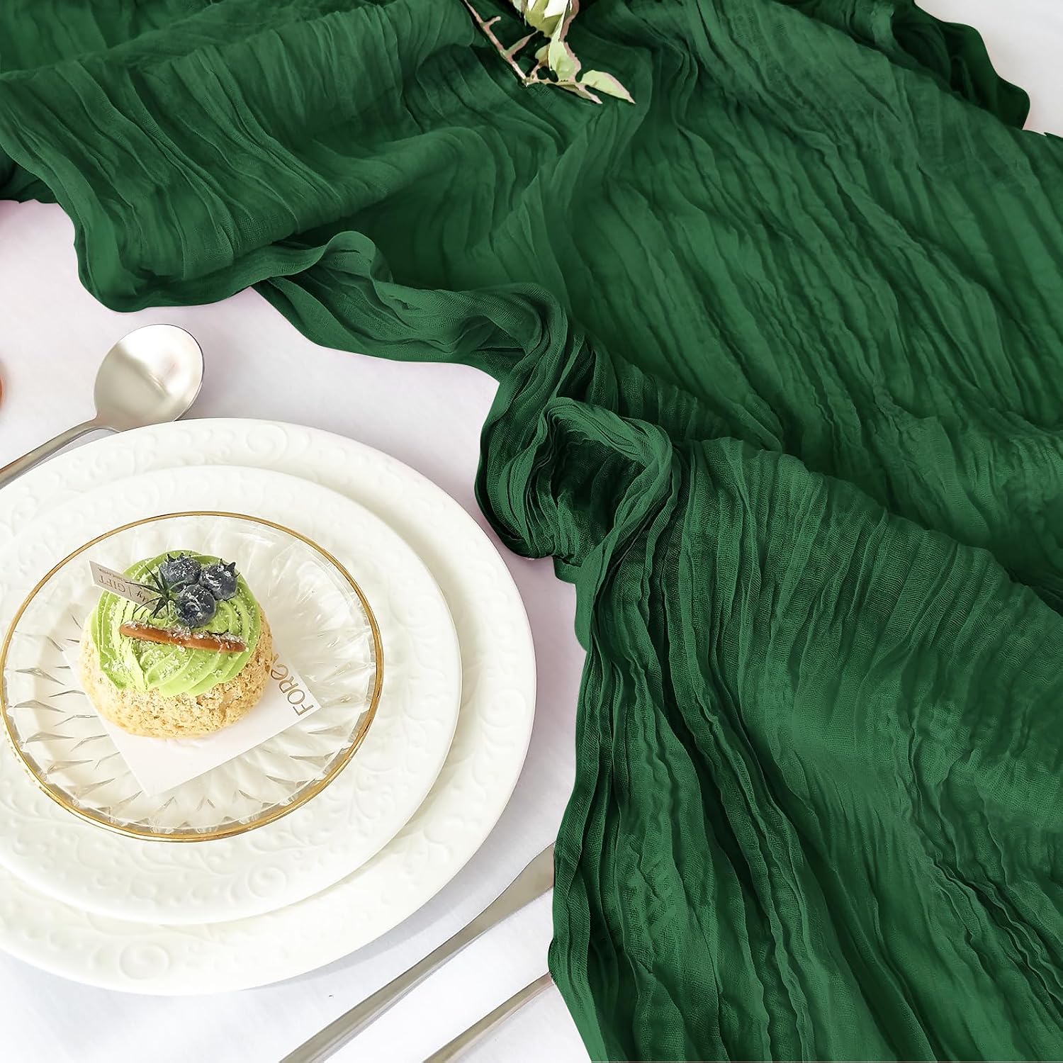 ผ้าปูโต๊ะชีสคลอธ 4 ชิ้น สีเขีย - Christmas Table Runner บทวิจารณ์และราคา