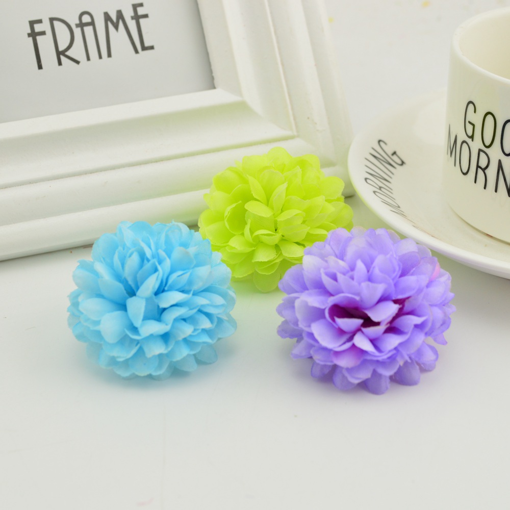 200PCS 5 ซม.ดอกเบญจมาศผ้าไหมปร - Christmas Wreath Fake บทวิจารณ์และราคา