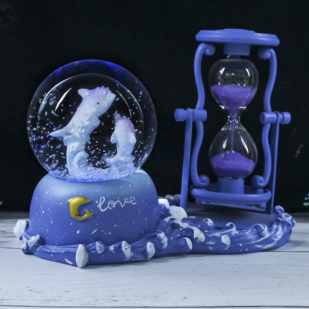 กล่องดนตรีคริสตัลรูปนาฬิกาทราย - Snow Globe Musical บทวิจารณ์และราคา
