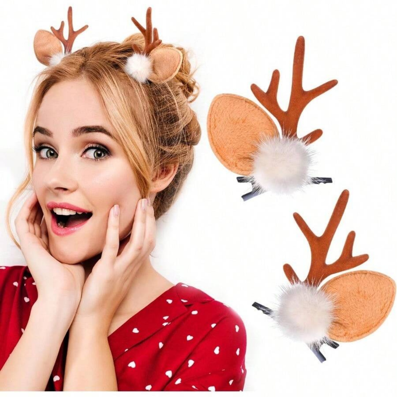 กิ๊บติดผมเขากวางเรนเดียร์คริสต - Reindeer Antlers Headband บทวิจารณ์และราคา
