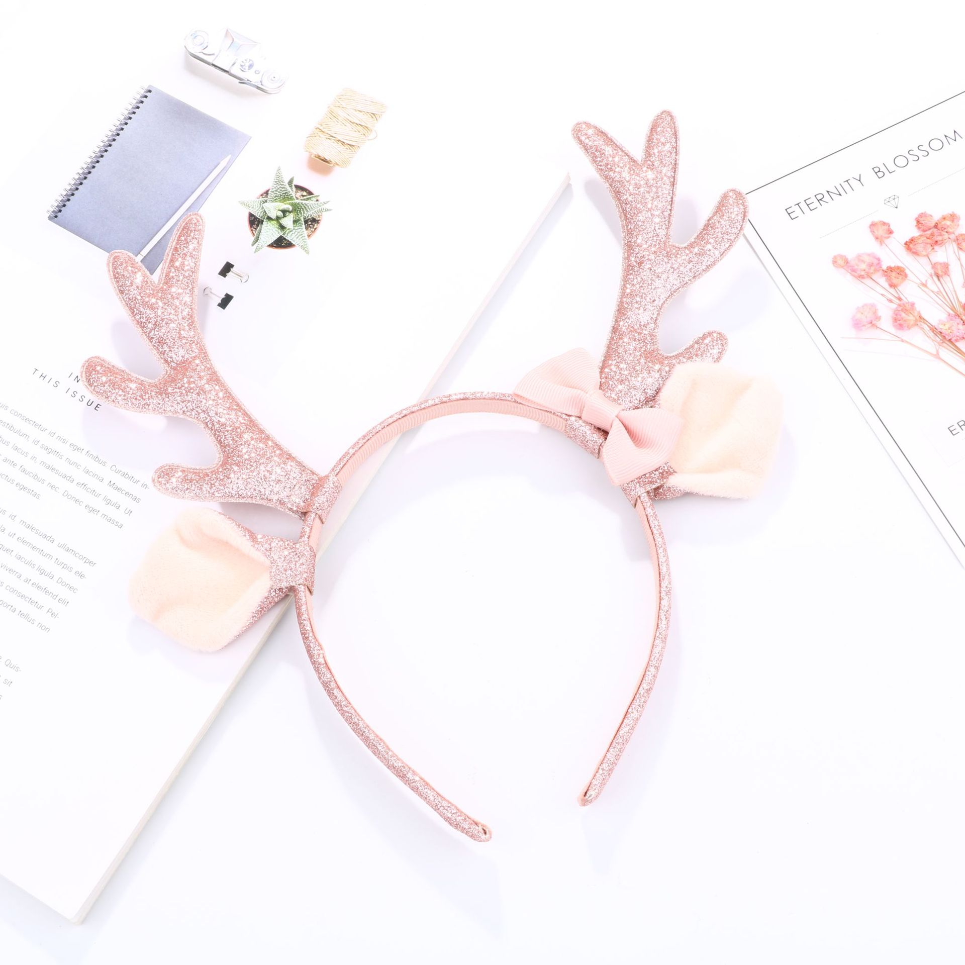 ที่คาดผมรูปเขากวางเรนเดียร์สีช - Reindeer Antlers Headband บทวิจารณ์และราคา