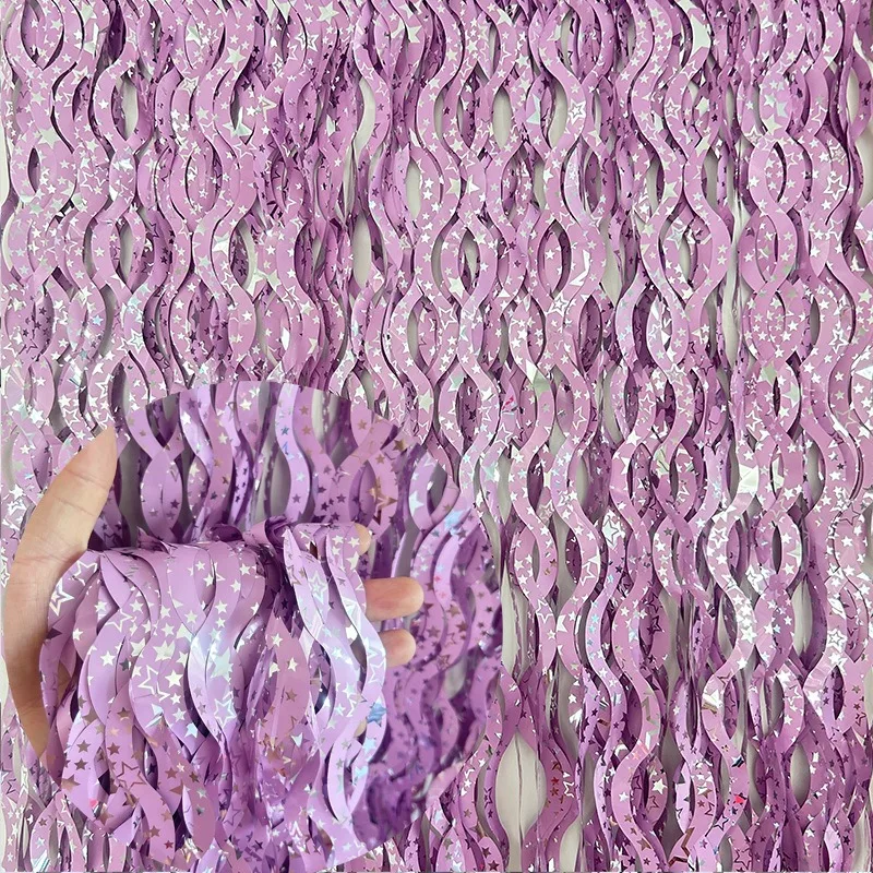 ม่านดิ้น1X2M ดาวสีสันสดใสสำหรั - Tinsel Garland Decoration บทวิจารณ์และราคา