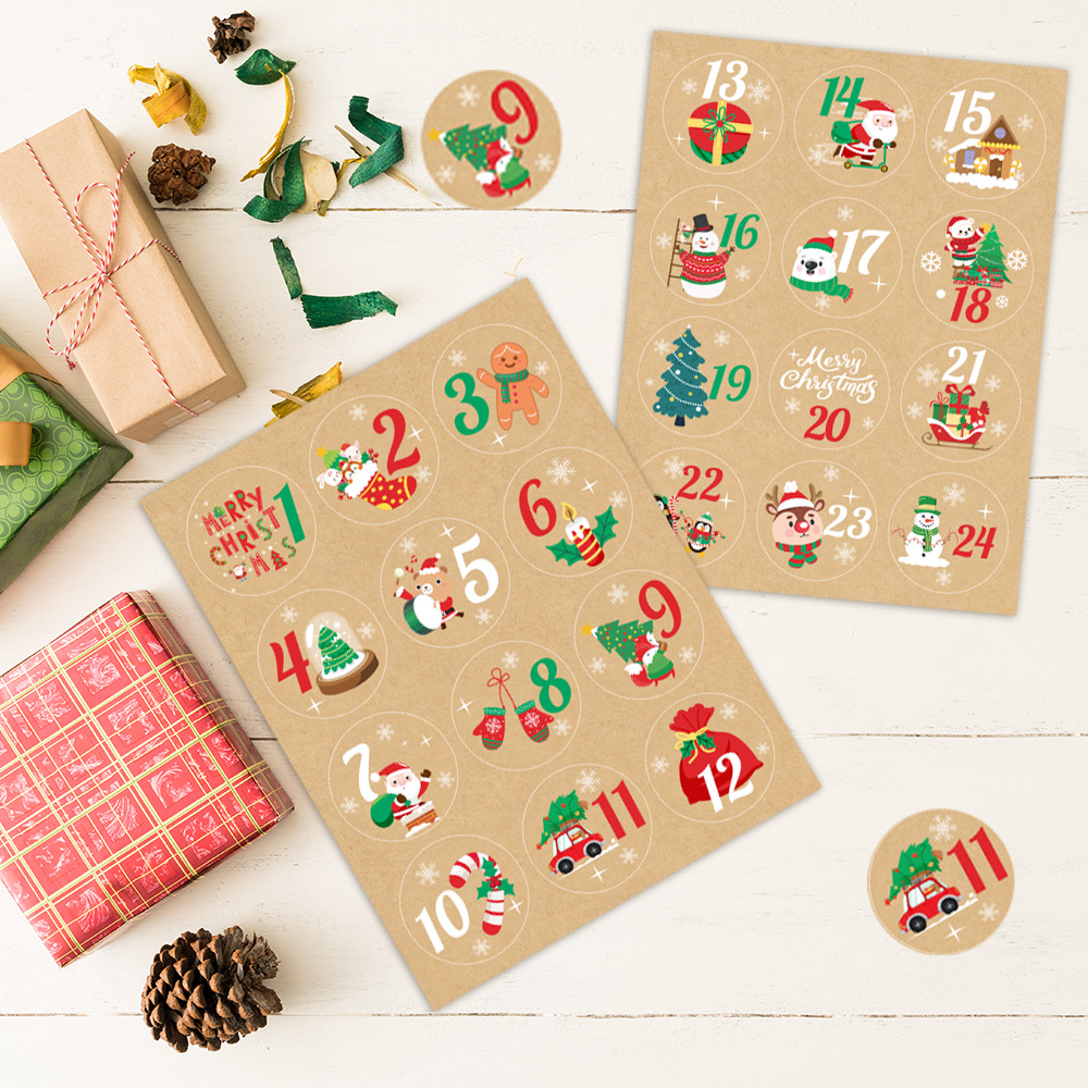 สติกเกอร์ตัวเลขปฏิทินนับถอยหลั - Advent Calendar Gift บทวิจารณ์และราคา