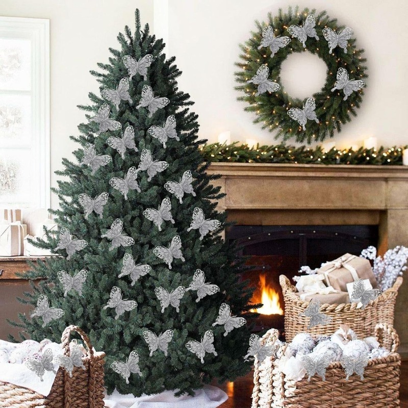 กิ๊บติดผมรูปผีเสื้อกลวงประดับก - Christmas Wreath Fake บทวิจารณ์และราคา