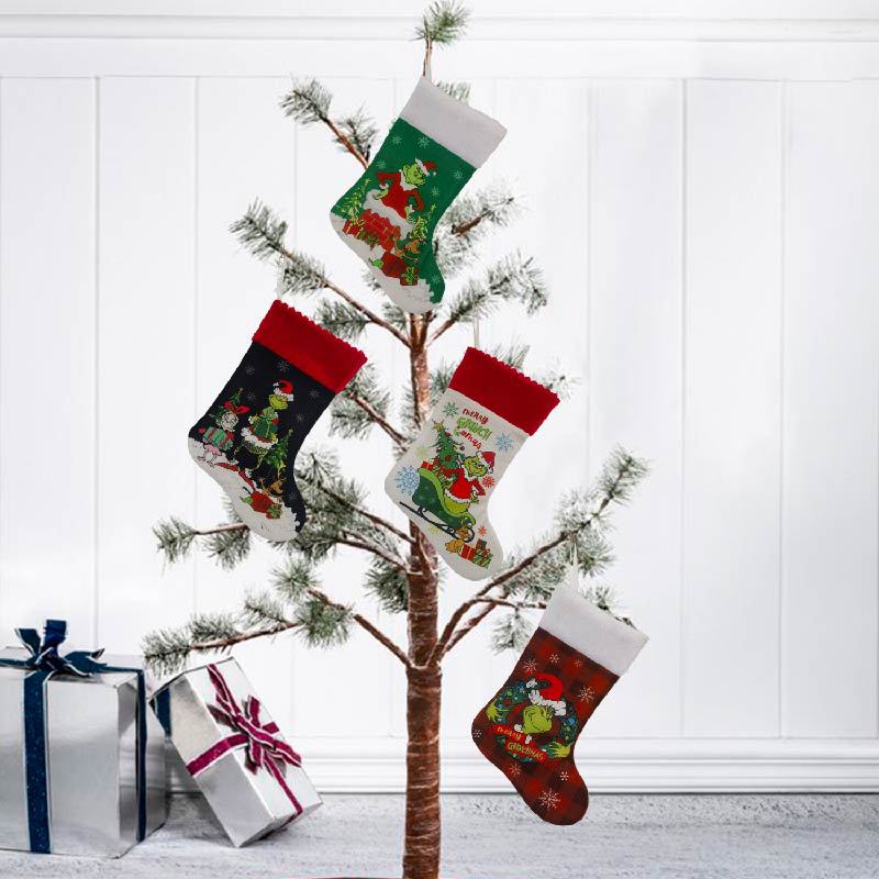 ถุงน่องคริสต์มาส Grinch ถุงเท้ - Christmas Stocking Hanging บทวิจารณ์และราคา