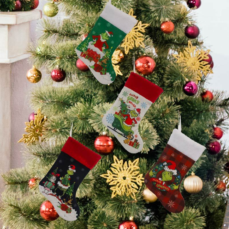 ถุงน่องคริสต์มาส Grinch ถุงเท้ - Christmas Stocking Hanging บทวิจารณ์และราคา