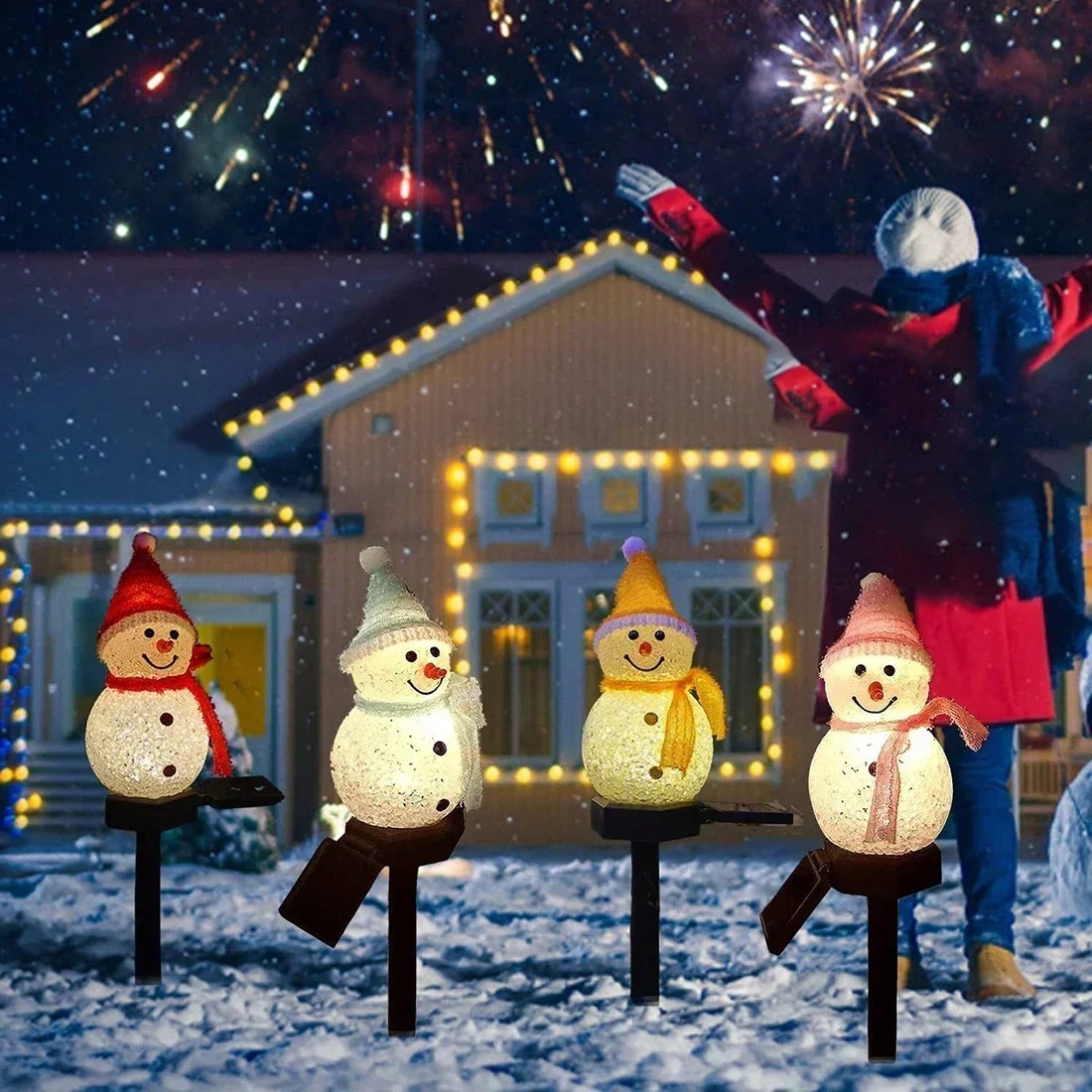 โคมไฟสวนพลังงานแสงอาทิตย์รูปมน - Christmas Lights Outdoor บทวิจารณ์และราคา