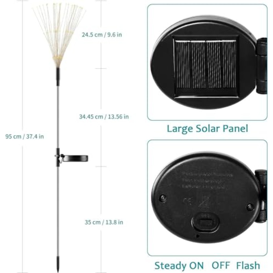 ไฟพลังงานแสงอาทิตย์รูปดอกไม้ไฟ - Christmas Lights Outdoor บทวิจารณ์และราคา