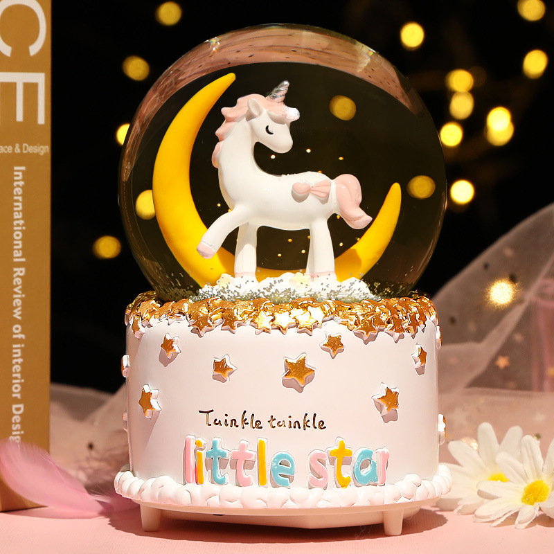 ใหม่คริสตัลบอลเพลงกล่องสาวหัวใ - Snow Globe Musical บทวิจารณ์และราคา